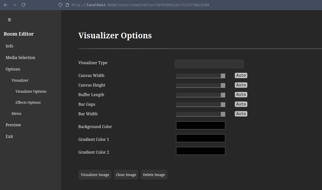 Auto option in room editor
