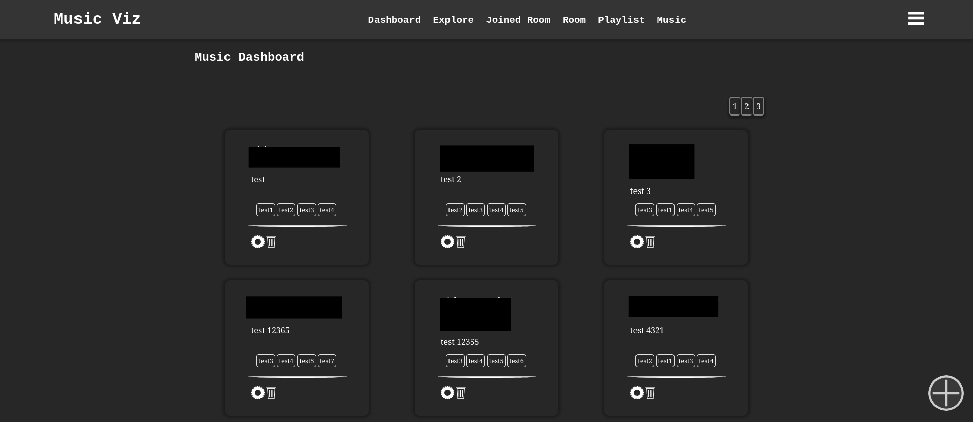Music Dashboard Page