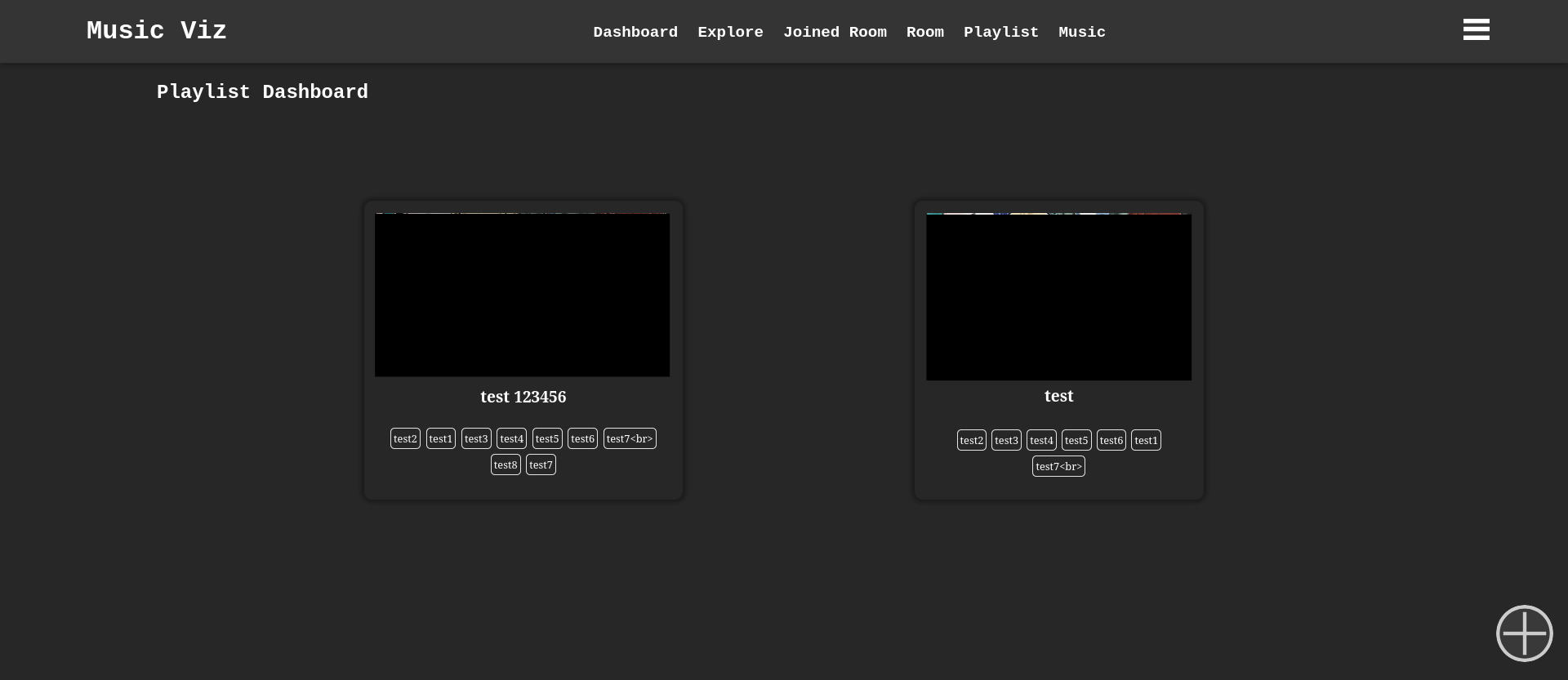 Playlist Dashboard Page