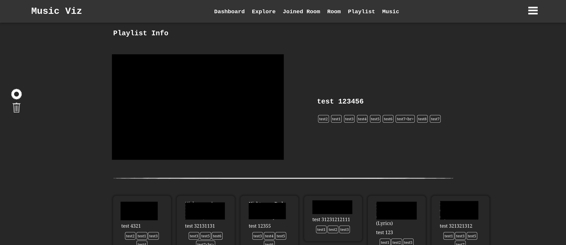 Playlist Info Page