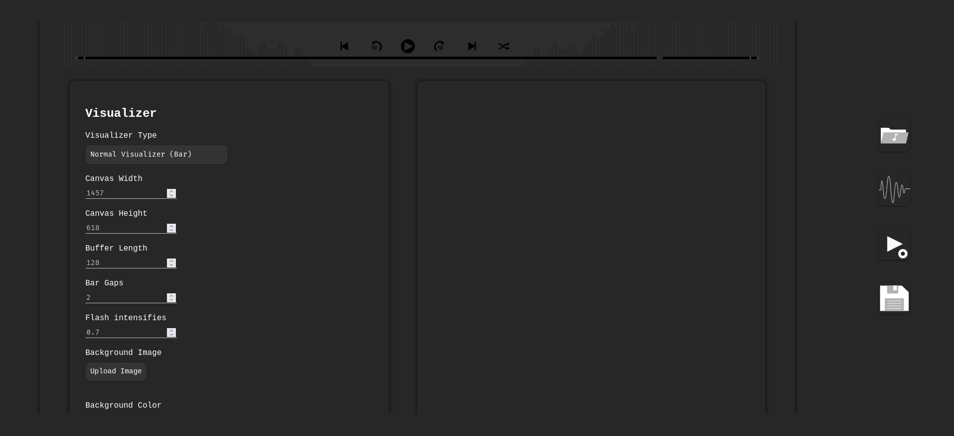 Room Editor Page - Settings