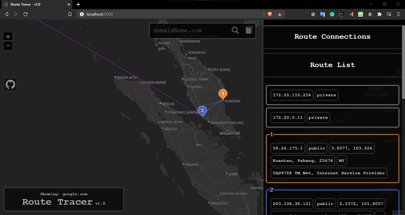 Selecting a vertice on the map